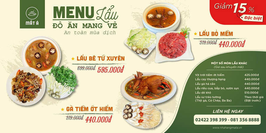 Menu Nhà hàng Mắt Á