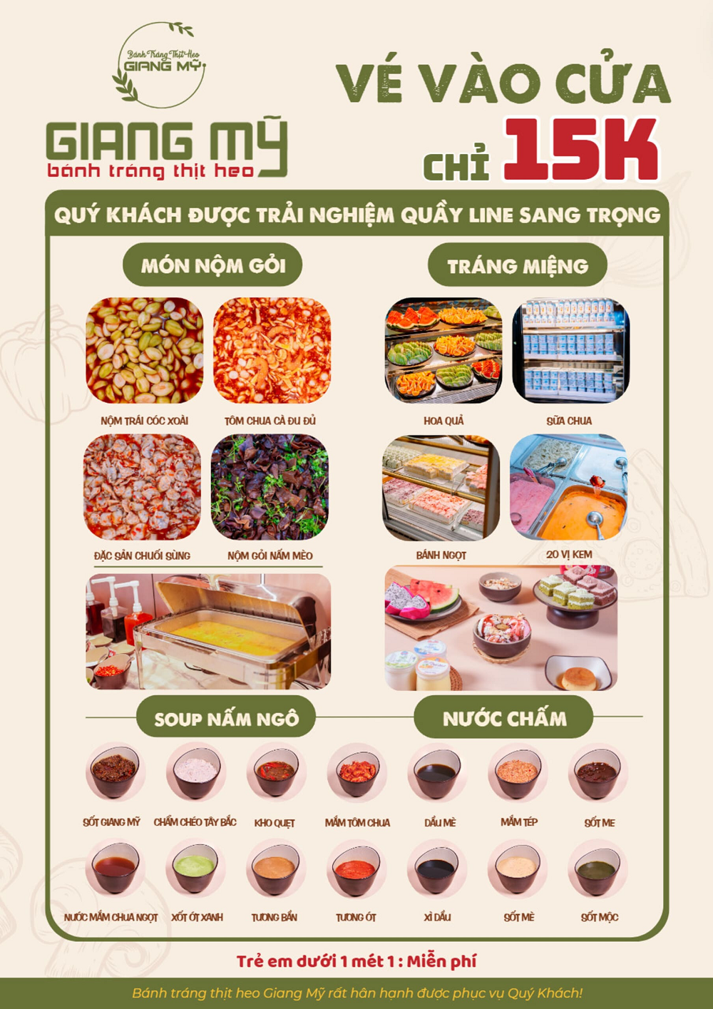 Thực Đơn nhà hàng Giang Mỹ