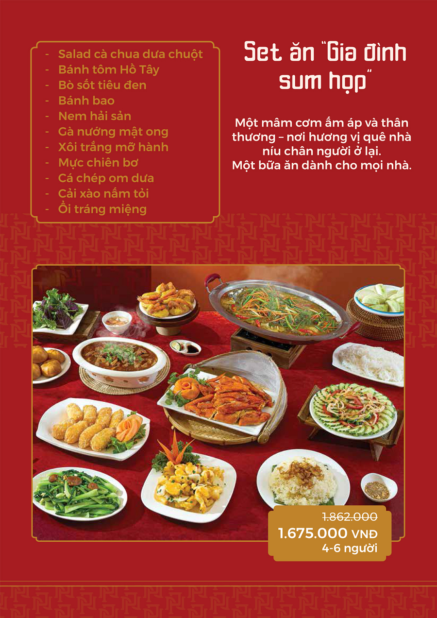 Thực đơn Nhà Hàng Phương Nguyên, Hồ Tây