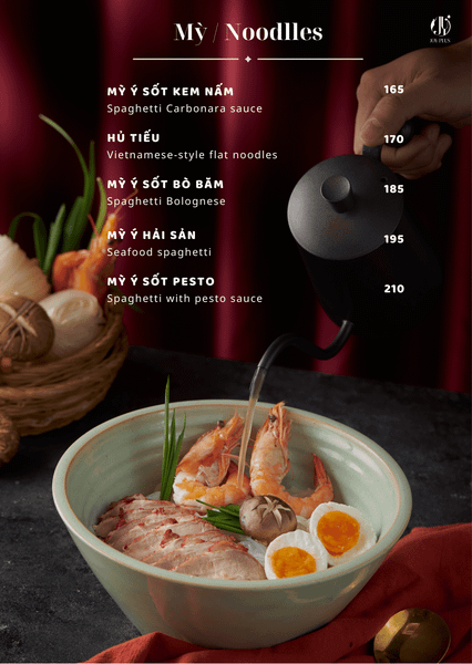 Menu Alacarte tại JOY