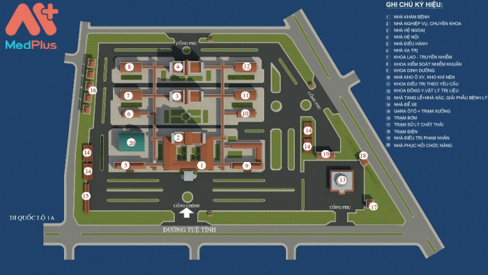 Sơ đồ Bệnh viện 700 Giường Ninh Bình