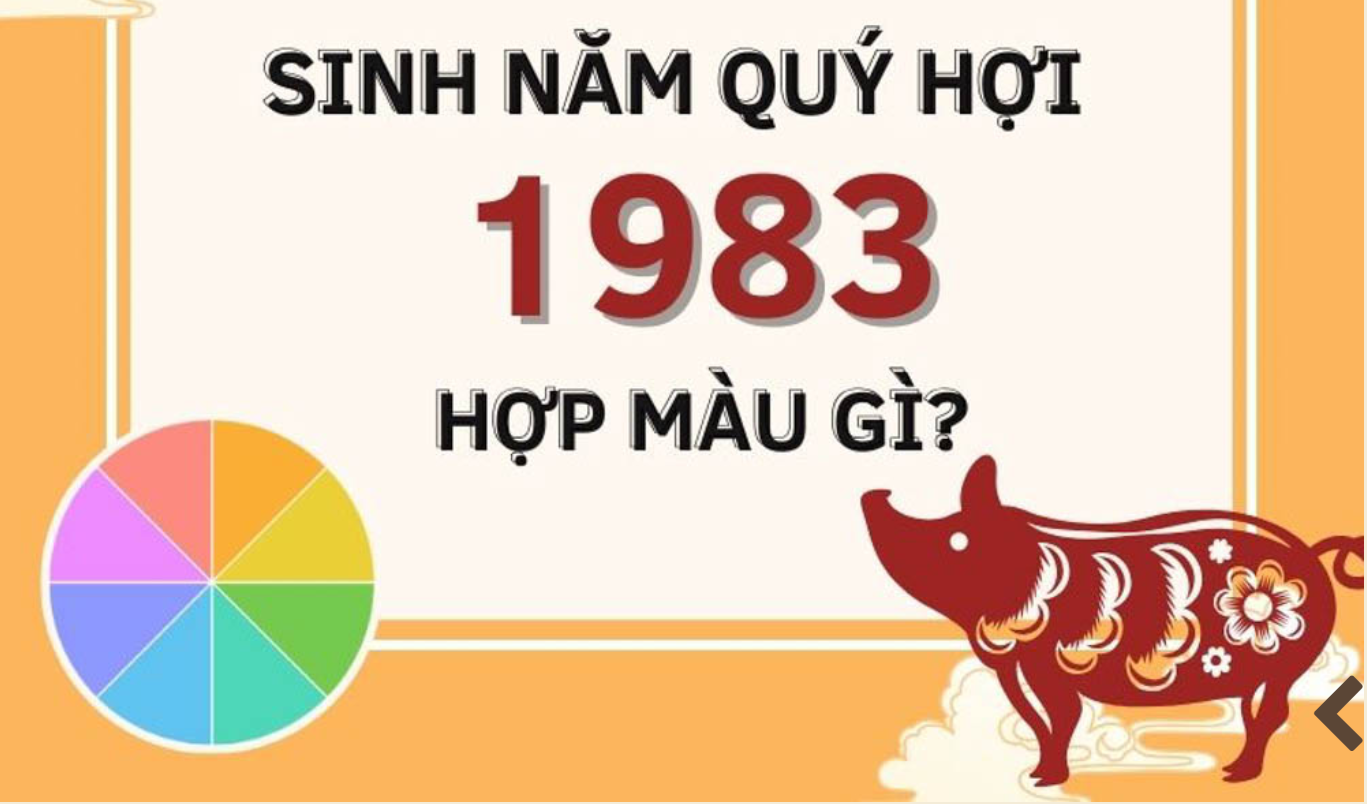 Sinh năm 1983 Quý Hợi hợp với các màu mệnh Thủy và Kim